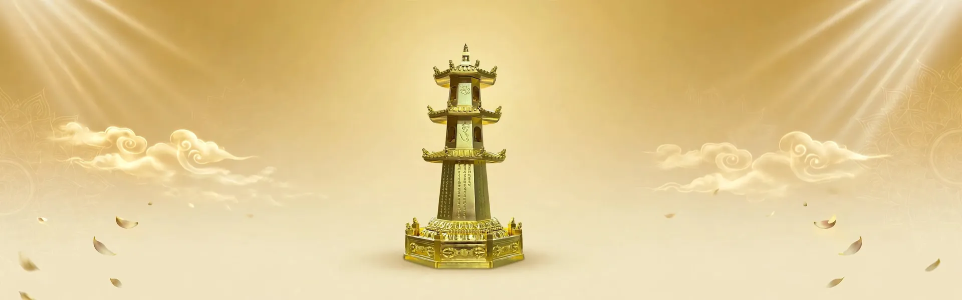 木製鍍金尊勝塔
